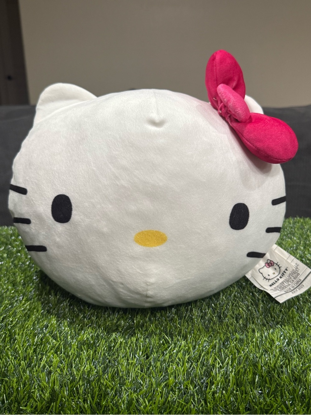 Official Sanrio Hello Kitty Face Cloud Pillow Ultra Soft Round Plush Cushion
